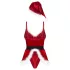 Obsessive Hot Santa - tří dílný mikulášský kostým pro ženy (červený) - L/XL