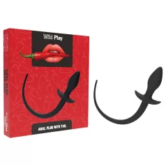   Erospace Wild Play - anální kolík s ocasem, pro hraní rolí (černý)
