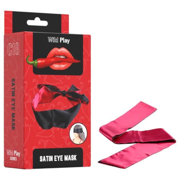 Wild Play - saténová oční maska (černá)