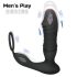 Men's Play - chytrý, tlačný anální vibrátor (černý)