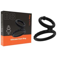   Men's Play - erekční kroužek na penis a varlata - černý