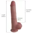 Natural Play - silikonové dildo 24 cm (tělové)