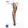 Passion BS034 - síťovaný erotický set s růžovým vzorem - černá - S-L