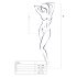 Passion BS035 - ramínkový, otevřený síťovaný body (černý) - S-L