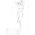 Passion BS035 - ramínkový, otevřený síťovaný body (červený) - S-L