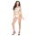 Passion BS035 - ramínkový, otevřený síťovaný body (bílý) - S-L