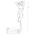 Passion BS049 - Krční náhrdelník a síťovaný set (bílý) - S-L