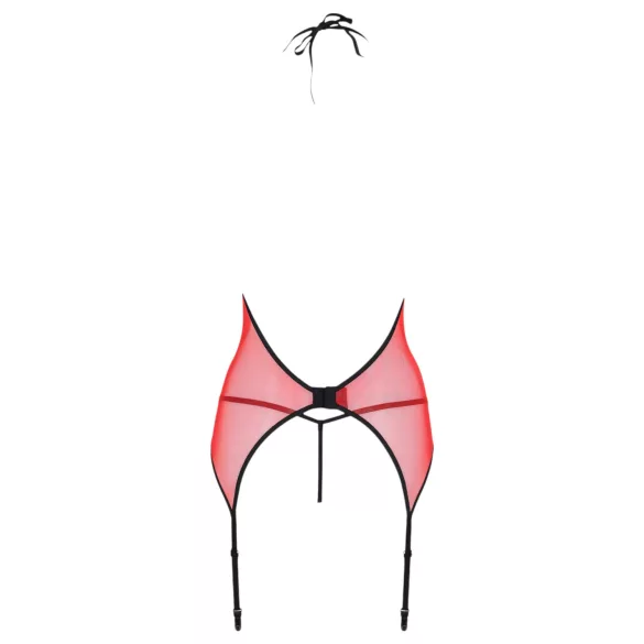 Passion Peonia - dámský set - podprsenka a tanga - červená - L/XL