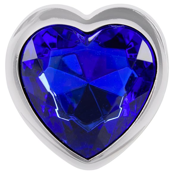 Magic Shiver - anální kolík s kamínkem - kovový modrý