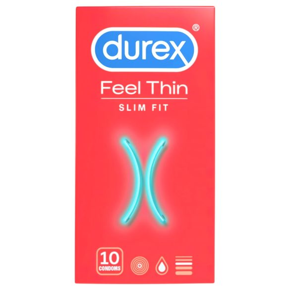 Durex Feel Thin Slim Fit - realistický pocit kondom (10 ks)