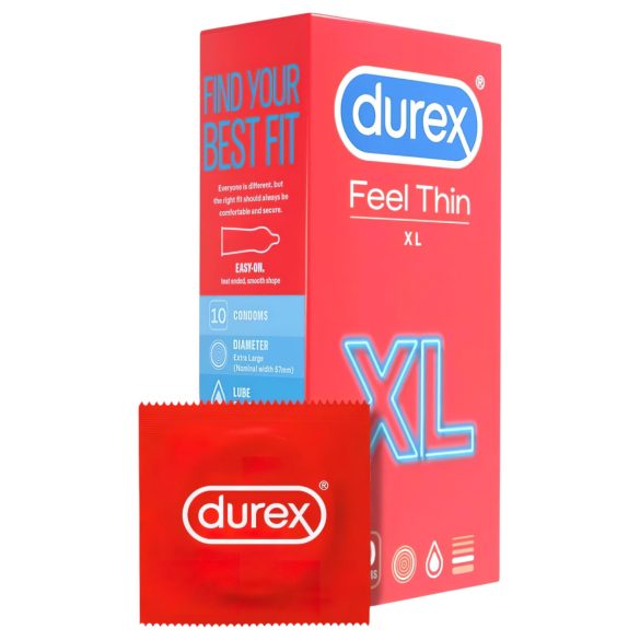 Durex Feel Thin XL - realistický pocit kondomy (10 ks)