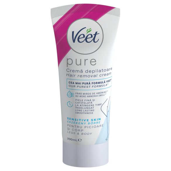 Veet Pure - depilační krém na nohy a tělo - pro citlivou pleť - 200 ml