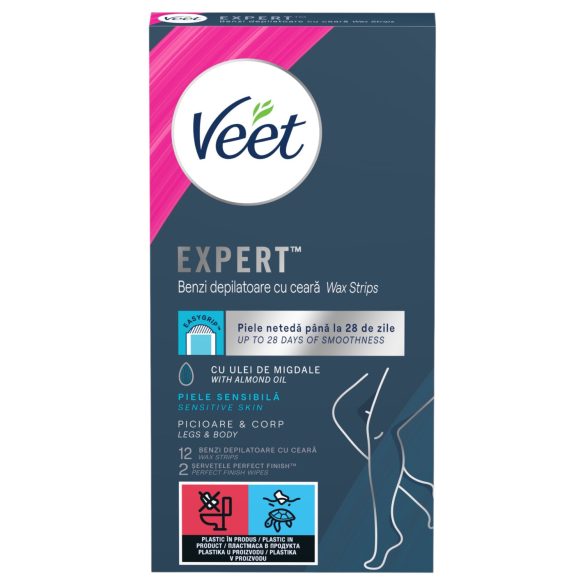 Veet Expert - depilační voskové pásky - na suchou pokožku - 12 ks