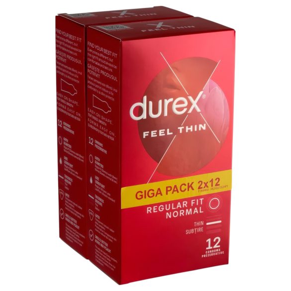 Durex Feel Thin - Přirozený pocit kondomy balení (2x12 ks)