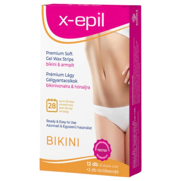 X-Epil - depilační pásky připravené k použití 12 ks - bikiny/podpaží