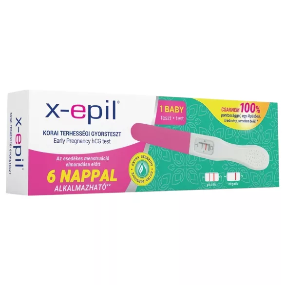 X-Epil - těhotenský test - rychlý, včasné zjištění - 1 ks