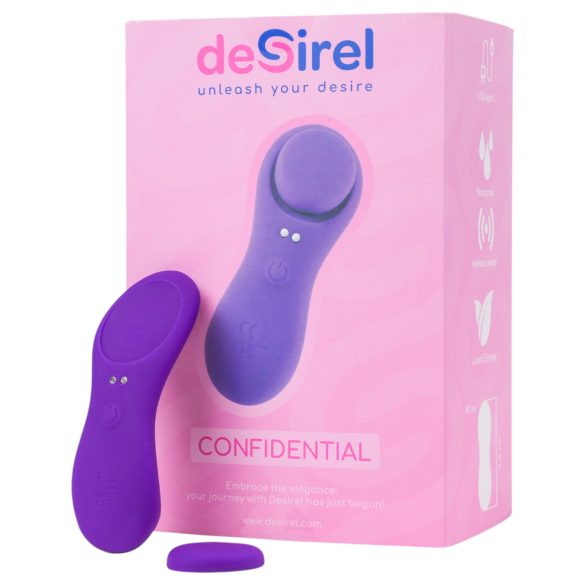 Desirel Confidential - chytrý kalhotkový vibrátor (fialová)