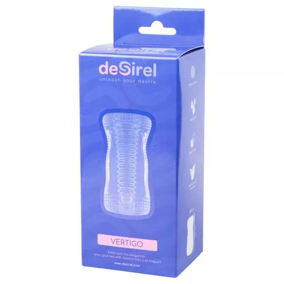 Desirel Vertigo - masturbátor s žebrovaným vnitřkem (průhledný)