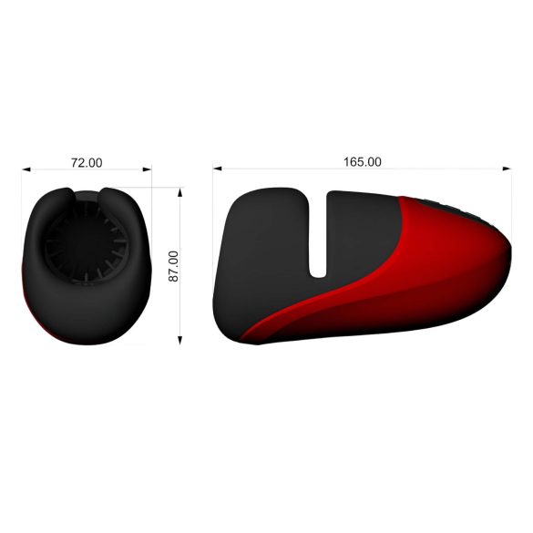 Lena - vibrační mačkací masturbátor (červený)