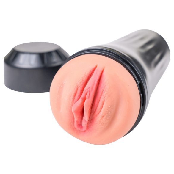 Desirel True Touch - realistická vibrační vagína (přírodní-černá)