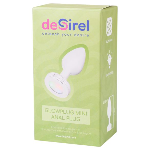 Desirel - anální kolík svítící - malý - stříbrný