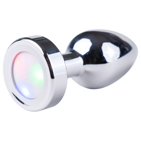 Desirel - anální kolík svítící - malý - stříbrný