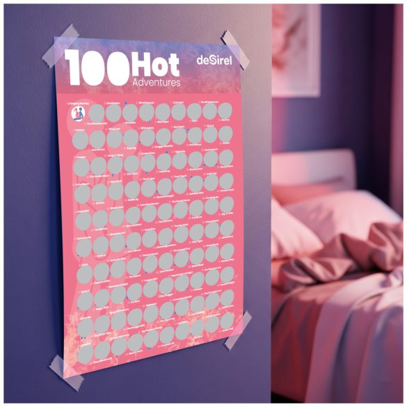 Desirel - Stírací plakát s 100 sexuálními pozicemi jako společenská hra