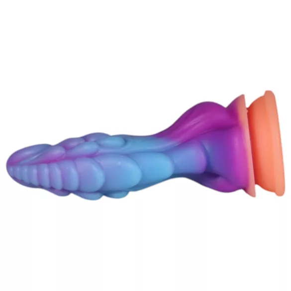 OgazR - svítící dračí dildo - 22 cm - fialovo-růžové