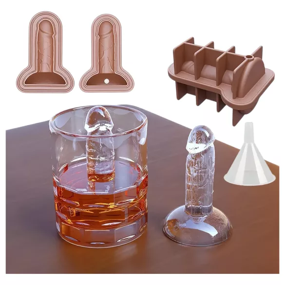 Dildo - forma na led - modrá