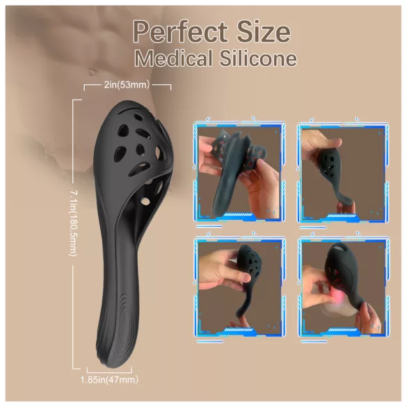 Biu-Biu - vibrátor na penis - černý