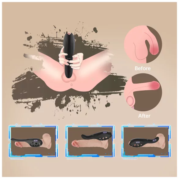 Biu-Biu - vibrátor na penis - černý