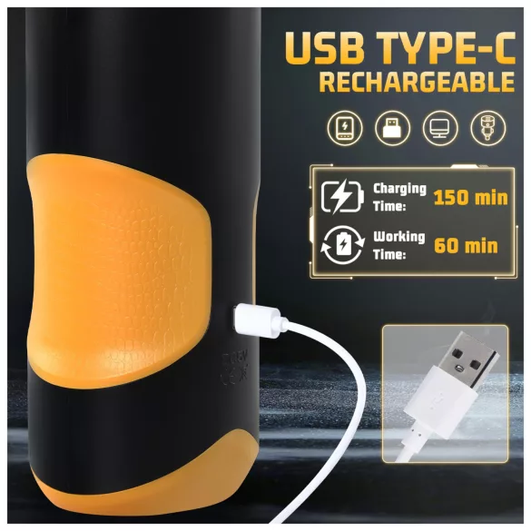 Lonely - automatický masturbátor s rotací a pohybem - černý