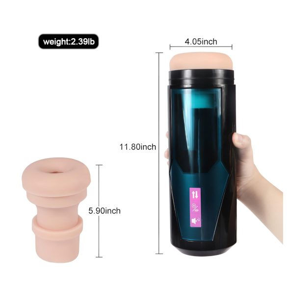 Lonely - mužský masturbátor s pohybem a zvuky - černý