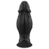 Kangvo - magnetický nafukovací silikonový dildo (černé)