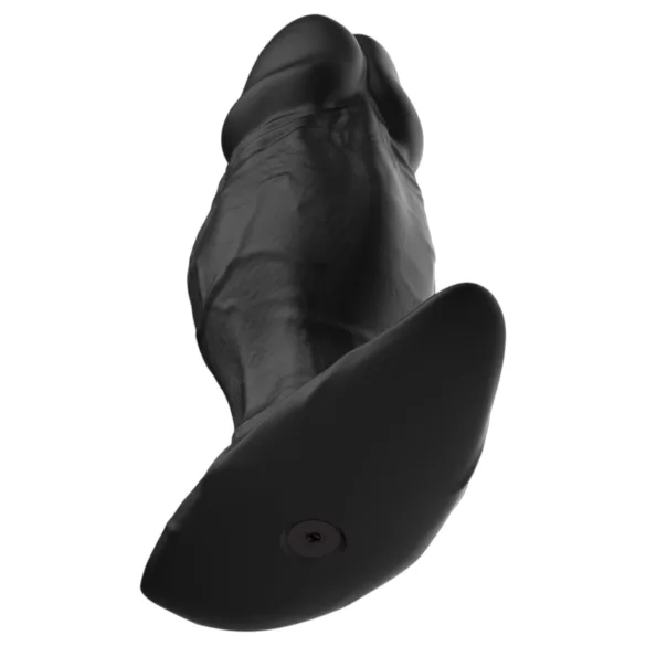 Kangvo - magnetický nafukovací silikonový dildo (černé)