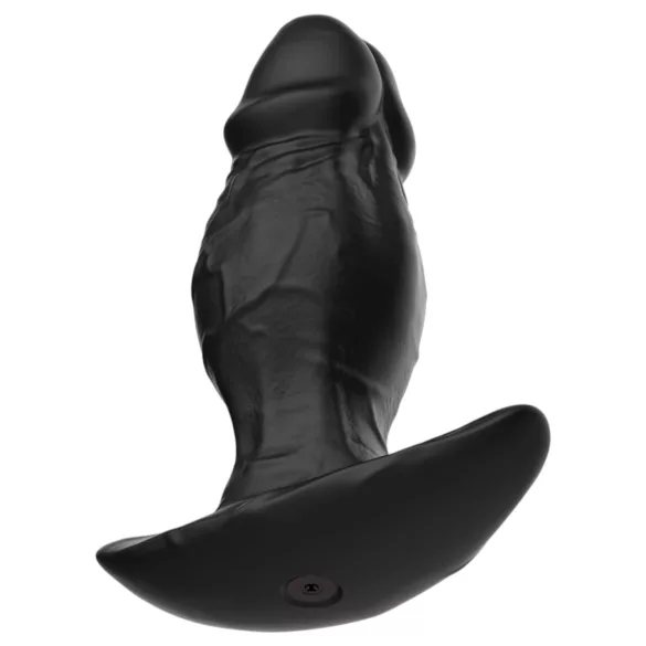 Kangvo - magnetický nafukovací silikonový dildo (černé)