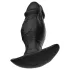 Kangvo - magnetický nafukovací silikonový dildo (černé)