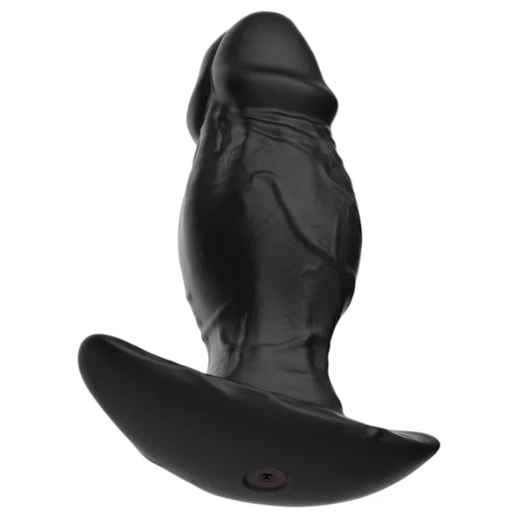 Kangvo - magnetický nafukovací silikonový dildo (černé)