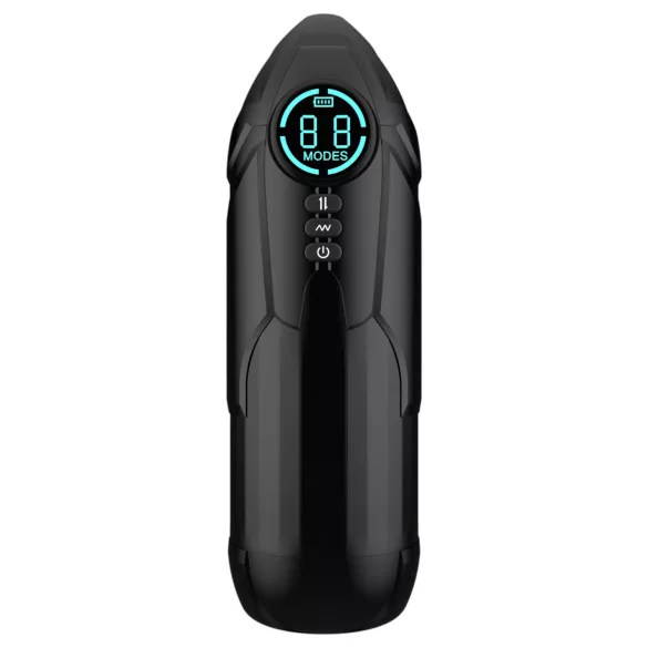 Mroow - automatický vibrační masturbátor s funkcí roztahování (černý)