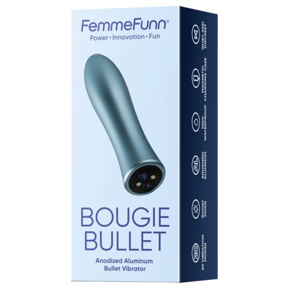 FemmeFunn Bougie - vibrátor z hliníku - prémiový - stříbrný