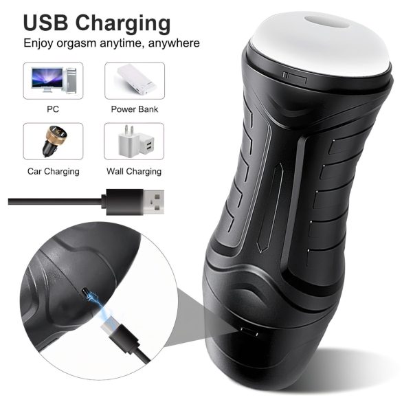 AlvUp - masturbátor sání a vibrace - černý