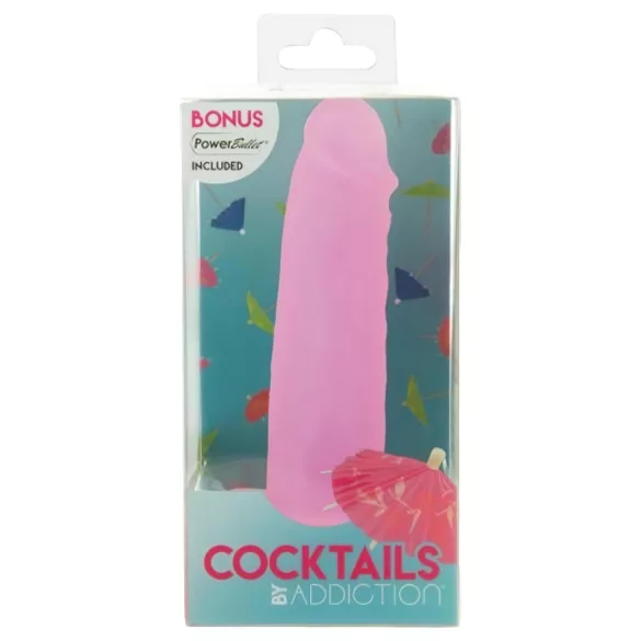 Addiction Coctails - dildo s přísavkou - růžové