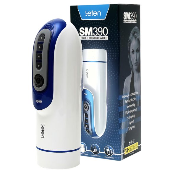 Leten SM390 - sténající, zahřívací masturbátor (bílý)
