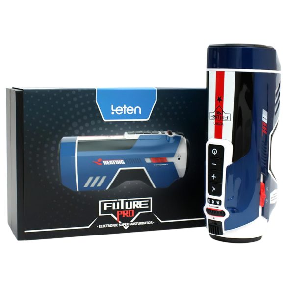Leten SM Future Pro - pohybující, vzdychající, svírající, hřejivý masturbátor (modrý)