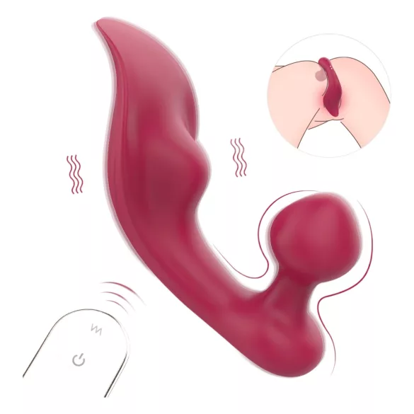 Sex HD Chomper - vibrátor na klitoris a anální stimulaci - červený