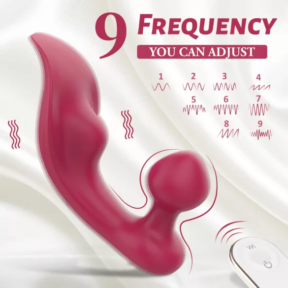 Sex HD Chomper - vibrátor na klitoris a anální stimulaci - červený