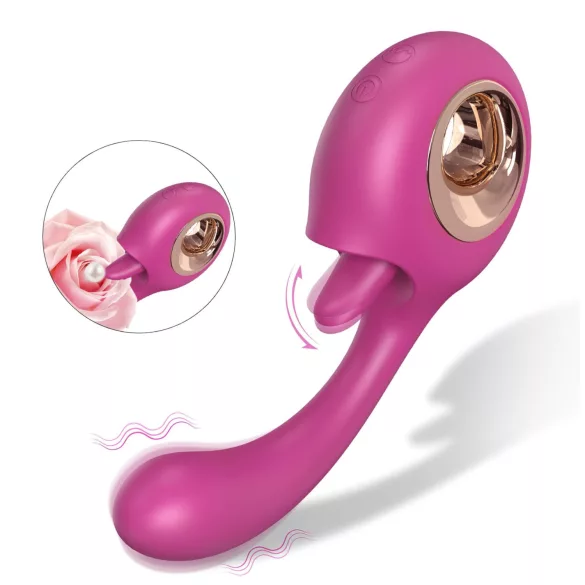 Sex HD - lízací a G‑bodový vibrátor (červený)