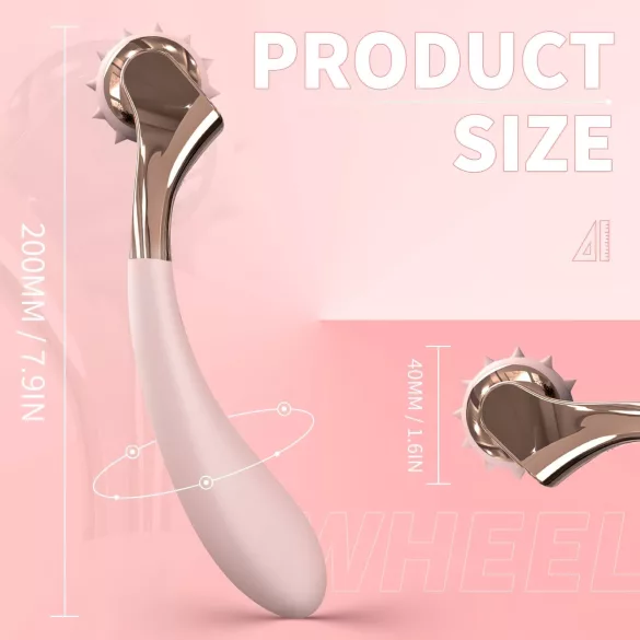 Sex HD - vibrační vodotěsný vibrátor a stimulační kolečko - růžový, akumulátor
