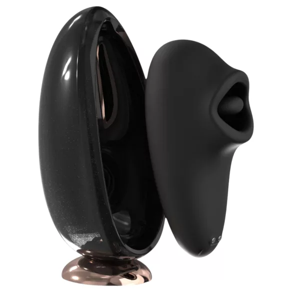 Sex HD Mirror - vibrátor s funkcí ohřevu a lízáním - černý