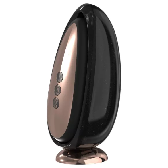 Sex HD Mirror - vibrátor s funkcí ohřevu a lízáním - černý